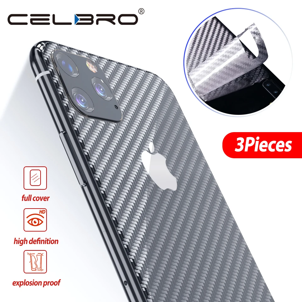 Задняя пленка для Iphone 11 Pro Max 2019 углеродное волокно задняя наклейка защитная