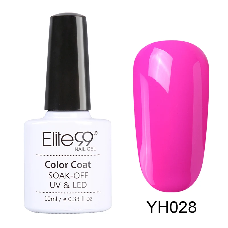 YH028 Elite99 10 мл розовый цвет УФ Гель-лак Полупостоянный праймер верхнее покрытие гель лак для ногтей, маникюр гель лак для ногтей - Цвет: YH028