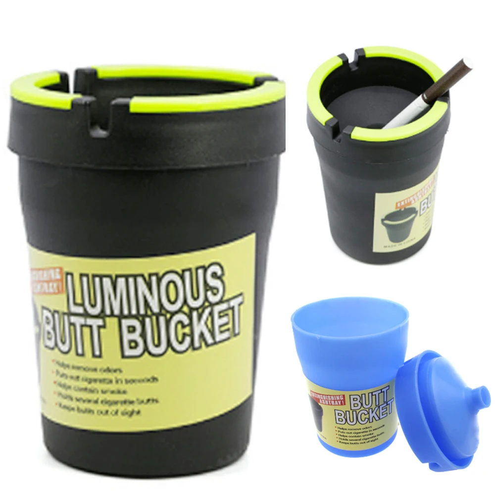 2 шт. автомобильная пепельница флуоресцентный пластиковый чашка для курения Cenicero