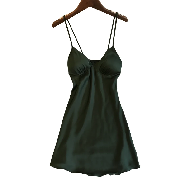 Ночная рубашка женская с V образным вырезом и бретельками|Ночные сорочки пижамы| |