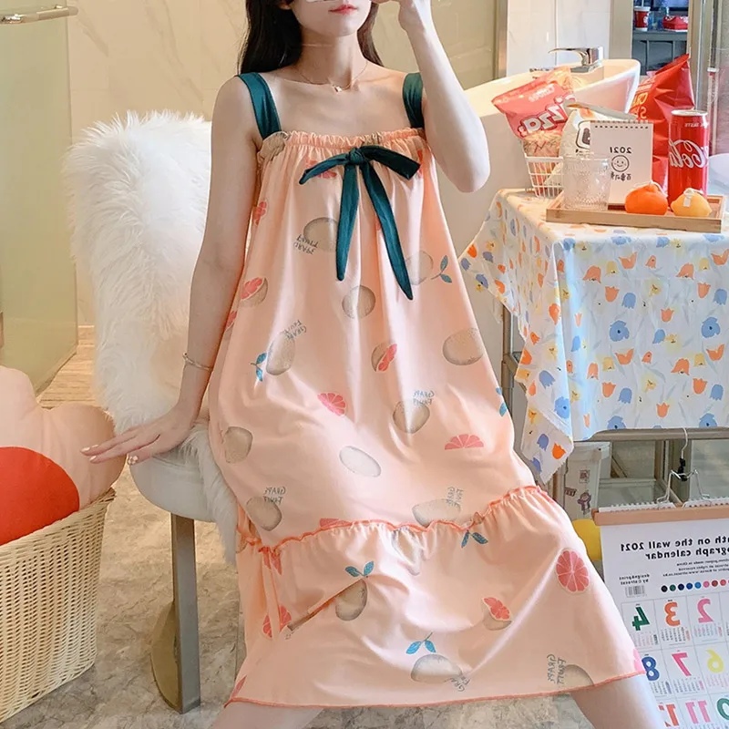 Женская ночная рубашка хлопковая Сексуальная Повседневная Домашняя одежда на