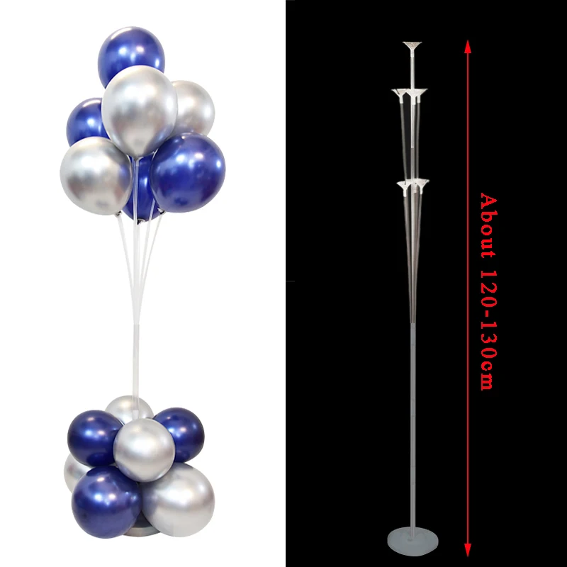7 Tubes Balloons Holder Column Stand Clear Plastic Balloon Stick Birthday Party Decoration Kids Wedding Decor | Дом и сад