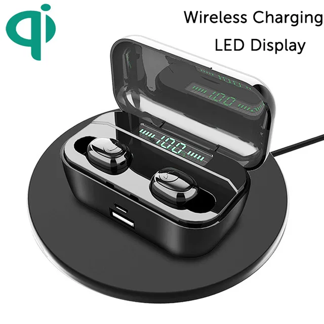 Wireless-LED Беспроводные Bluetooth наушники IPX5 водонепроницаемые Bluetooth 5,0 сенсорные наушники-вкладыши с стереозвуком 3500 мАч гарнитура питания - Цвет: Wireless-LED