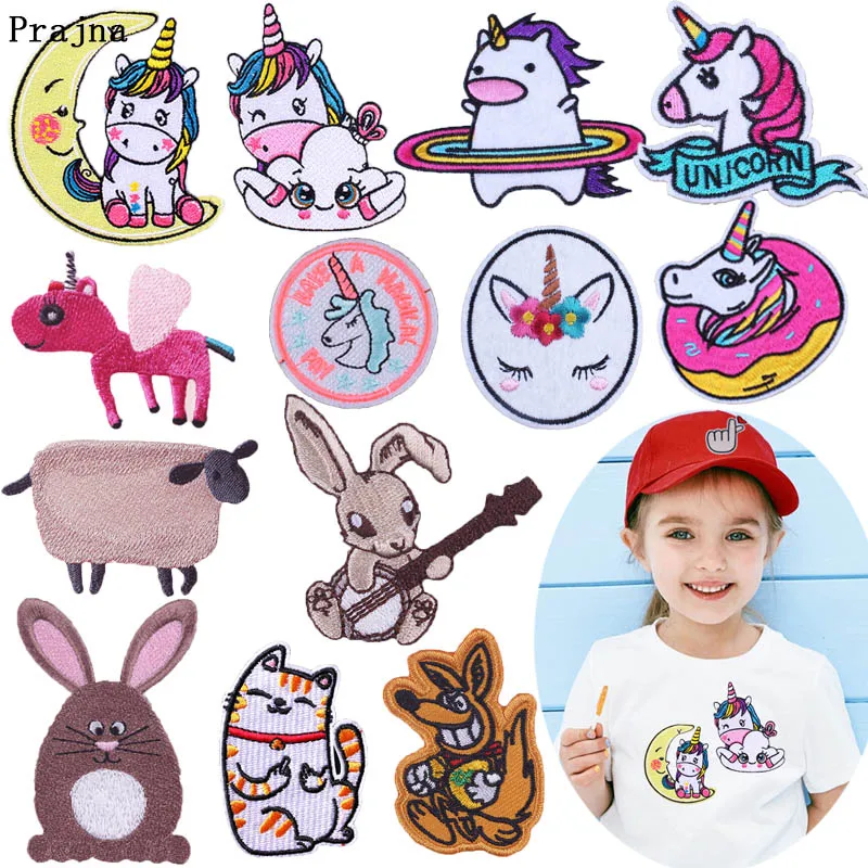 С изображением героев мультфильмов для нашивка единорога вышивка клеевые