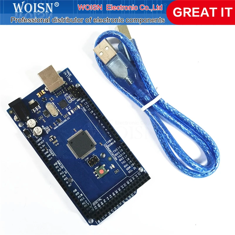Mega 2560 R3 Mega2560 REV3 Совет ATmega2560 16AU + кабель USB ATMEGA16U2 совместимый версии для Arduino r3 в