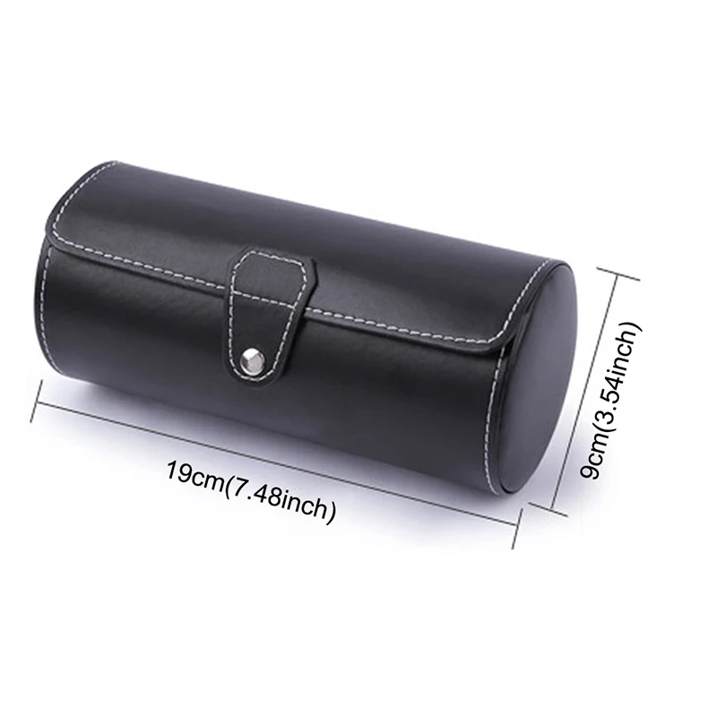 3 слота черный PU кожаный держатель для часов путешествий ювелирный коллектор