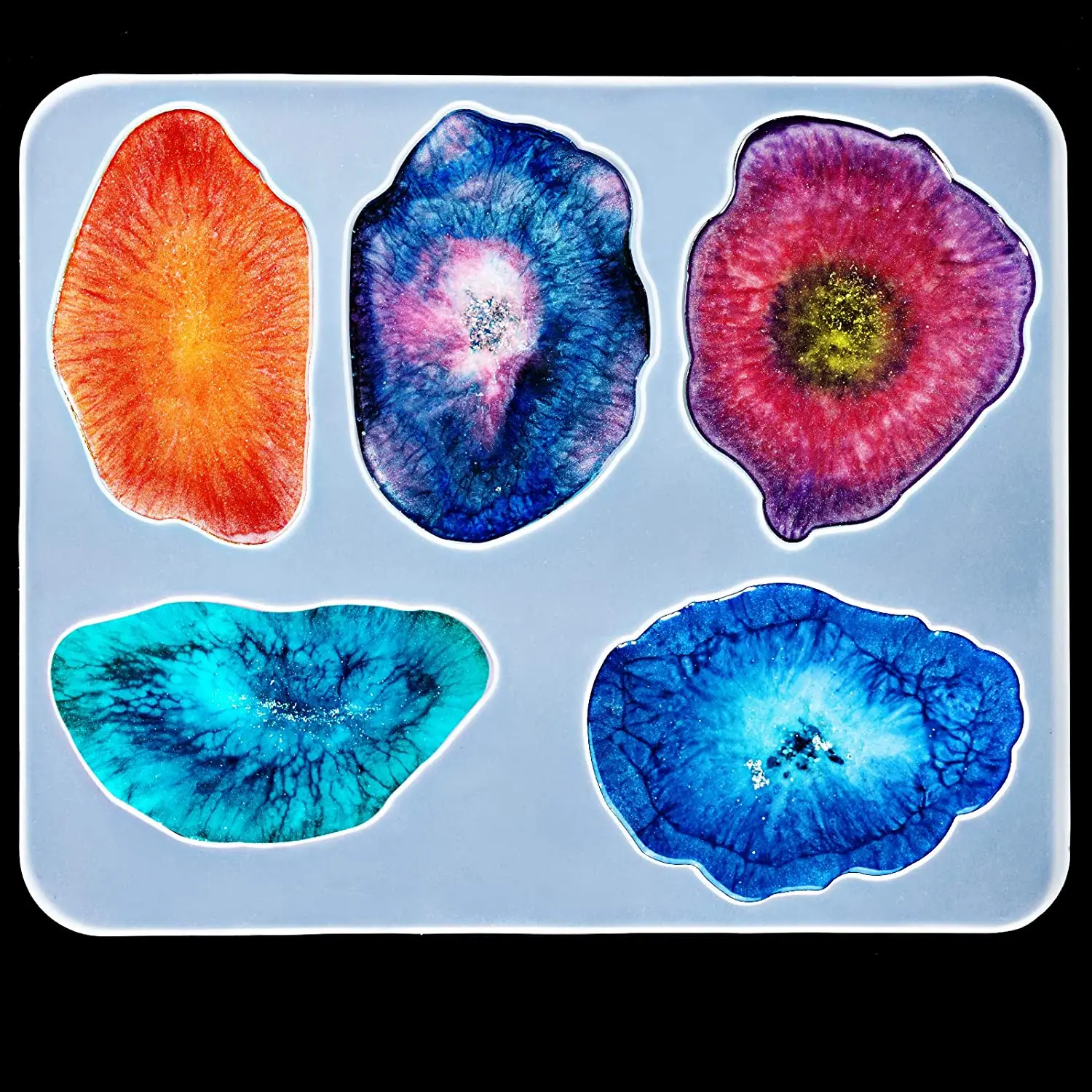 

Large Creative Resin Mold Epoxy Silicone Coaster Mold Irregular Patterns Diy Casting Making Pendant Cup Bowl Mat Supplies Tool