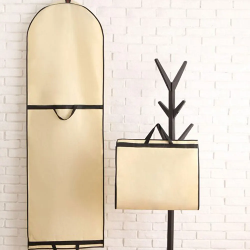 

150/180cm Wedding Dress Dust Cover Portable Thickening Cover Dustproof Garment Clothes Storage Bag With Zipper Clothes Case