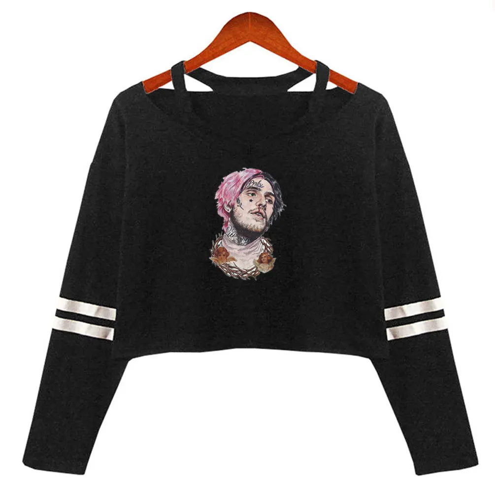 Кроп топ FRDUN TOMMY Hip hip Lil Peep женская рубашка с открытыми плечами уличная одежда для