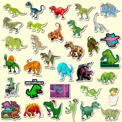 10 шт./лот наклейки с животными динозаврами игрушки детские водонепроницаемые для