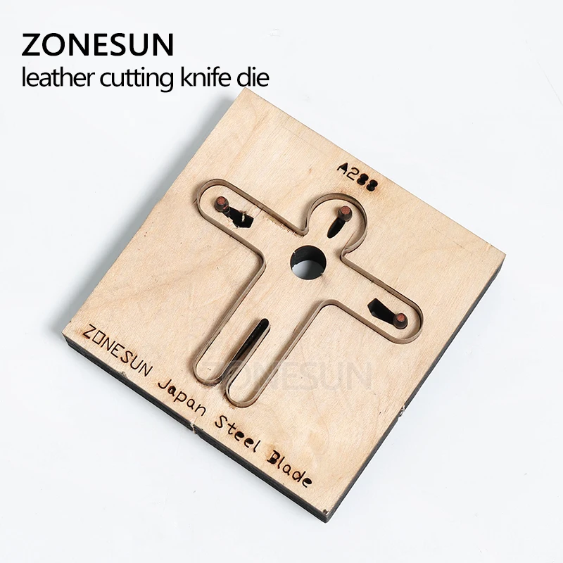 ZONESUN самодельный кожаный штамповочный нож ручная работа кольцо для ключей в
