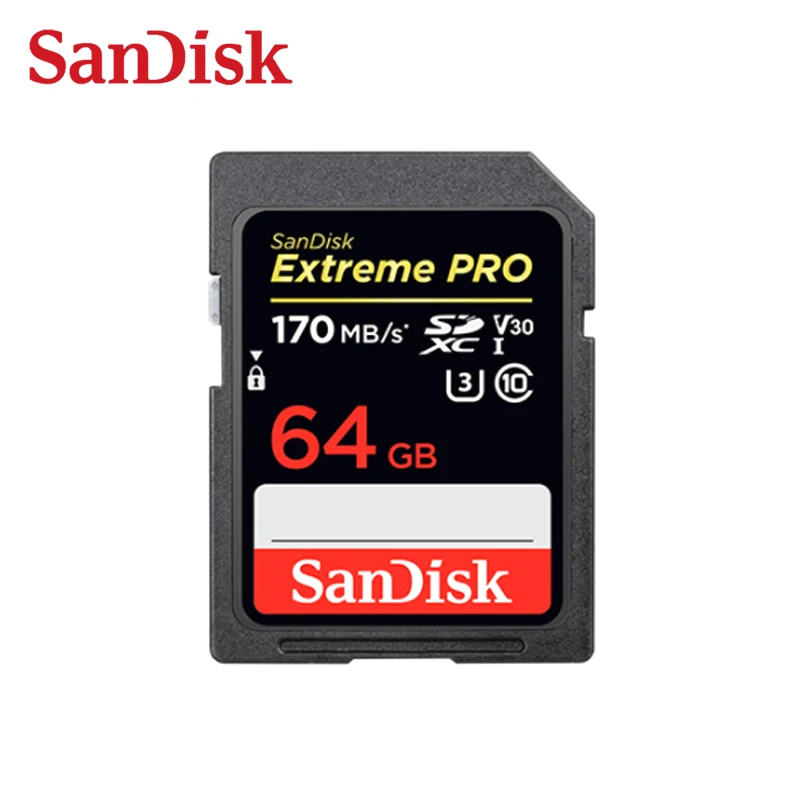 SanDisk Memory Card 32GB SD 64GB 128GB 256GB SDXC Extreme PRO 170MB/s Flash Drive for Camera | Компьютеры и офис