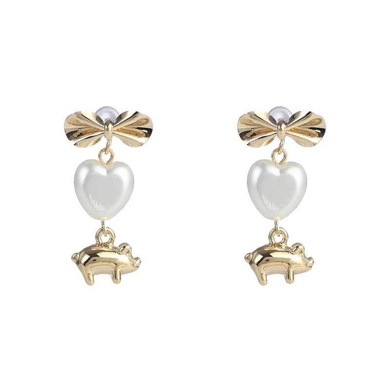 

Year of Birth Pig Earrings Female Korean Temperament Wild Sterling Silver Needle Cute Funny Ear Studs Earrings Decorations