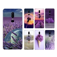 simple lavender purple flower case for oneplus 9 pro 9r nord cover for oneplus 1 8t 8 7t 7 pro 6t 6 5t 5 3 3t coque shell