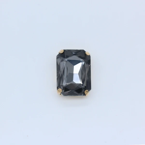 black diamond Все размеры, 24 цвета, плоские с оборота прямоугольные пришитые стеклянные стразы, камень, кристаллы, драгоценные камни, Стразы для шитья, Золотая пуговица для изготовления платья - Цвет: black diamond