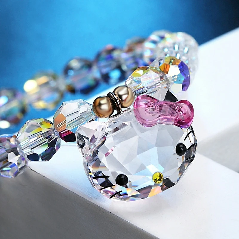 

Fashion accessories Austrian crystal bracelet HelloKitty pendant birthday present Lovely and sweet