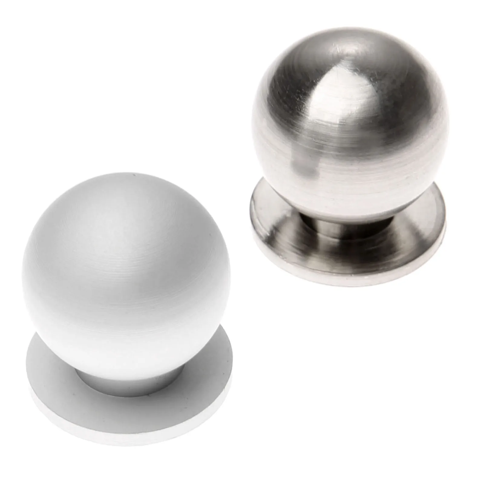 1set Modern Round Ball Knob Aluminium alloy Matt Furniture Pull Handle Wardrobe Door Drawer Cabinet Durable Screw Grey Silver |