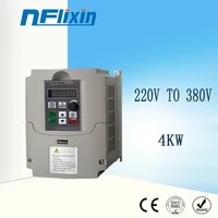 4kw 220v single phase input 380v 3 phase output ac frequency inverter converter ac drives frequency converter