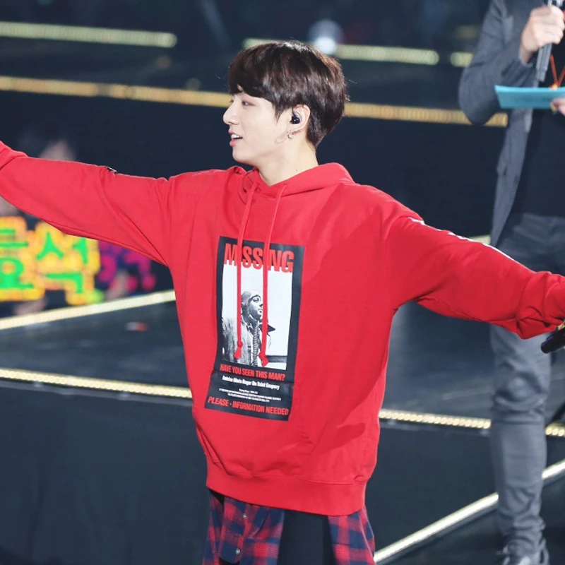 Толстовки с капюшоном kpop Jungkook толстовки для тяжелой атлетики бусинами Феи