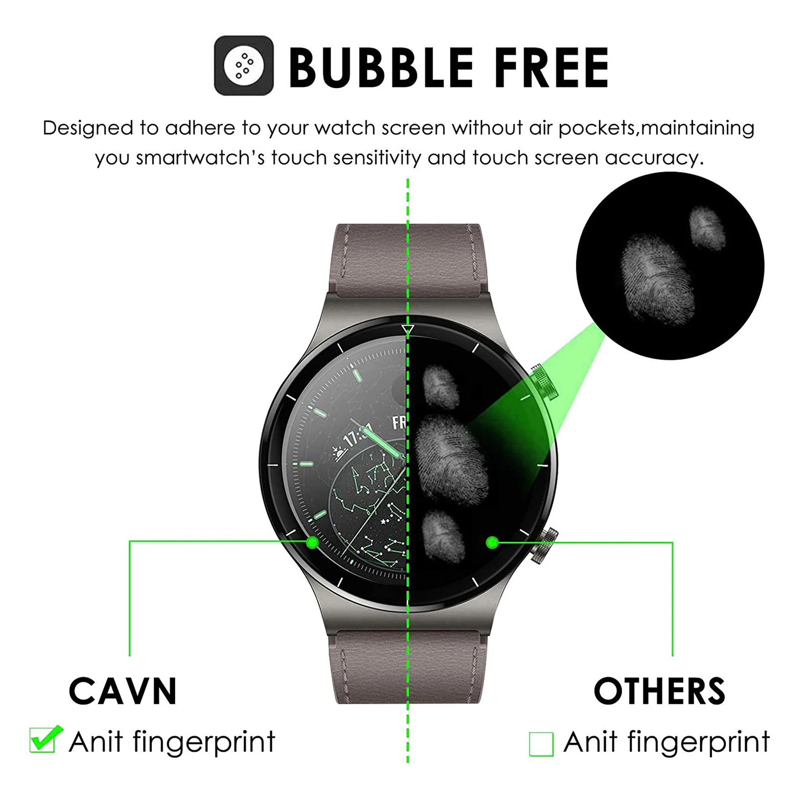 

3 Pcs HD Screen Protector For Huawei Watch GT 2 Pro smart watch Anti-scratch Full Cover Screen Protective Film with Scale