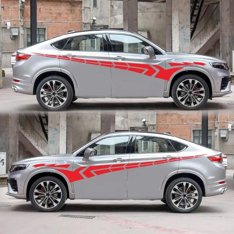 1 пара 340x40 см автомобильные наклейки авто все талии Боковые украшения тела наклейки универсальные аксессуары для стайлинга автомобилей