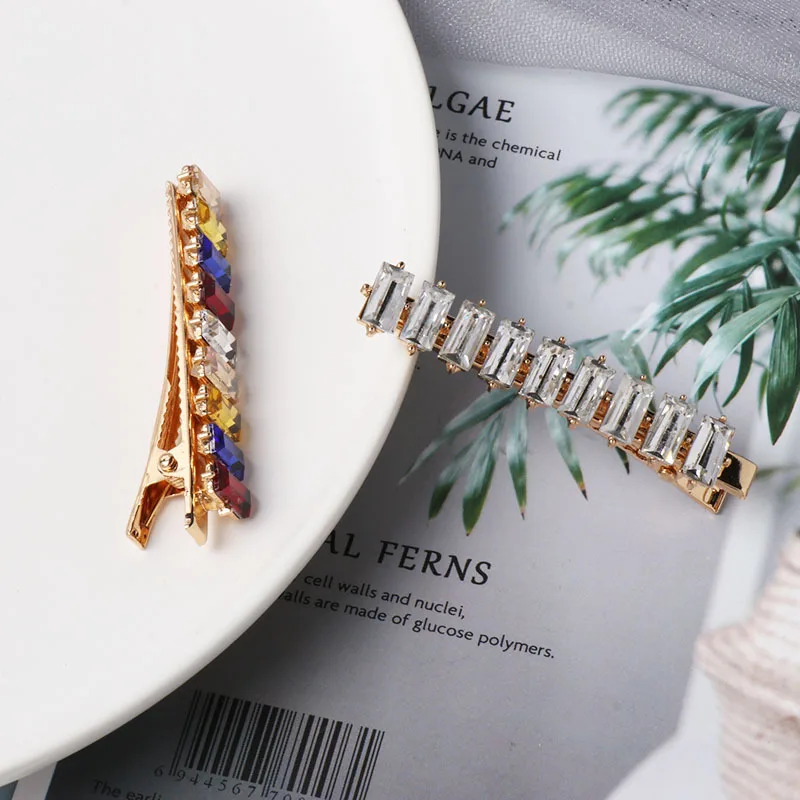 019 новые модные разноцветные заколки для волос с кристаллами и жемчугом