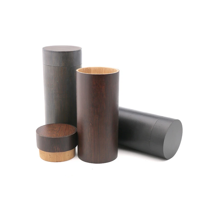 Бамбуковый чехол ручной работы с пользовательским логотипом круглая бамбуковая