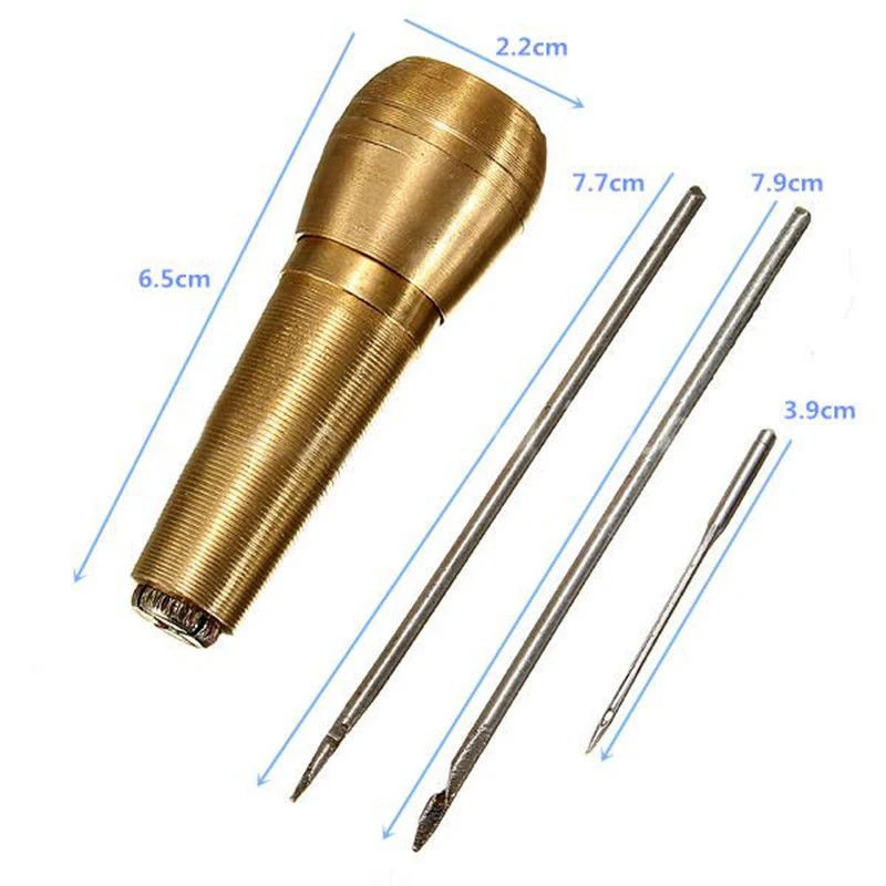 

1 Set Canvas Leather Tent Shoes Sewing Awl Taper Repairing Tool Sets Hand Stitching Leather Craft Needle Kit Leather Repairing
