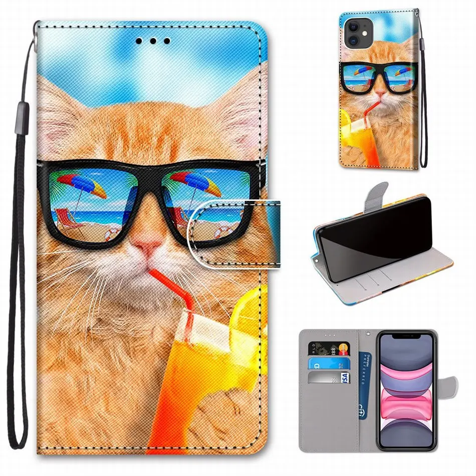 Чехол для телефона с дикими животными кожаный чехол sony Xperia 10 L2 L3 X XA XA1 XA2 Plus кошелек