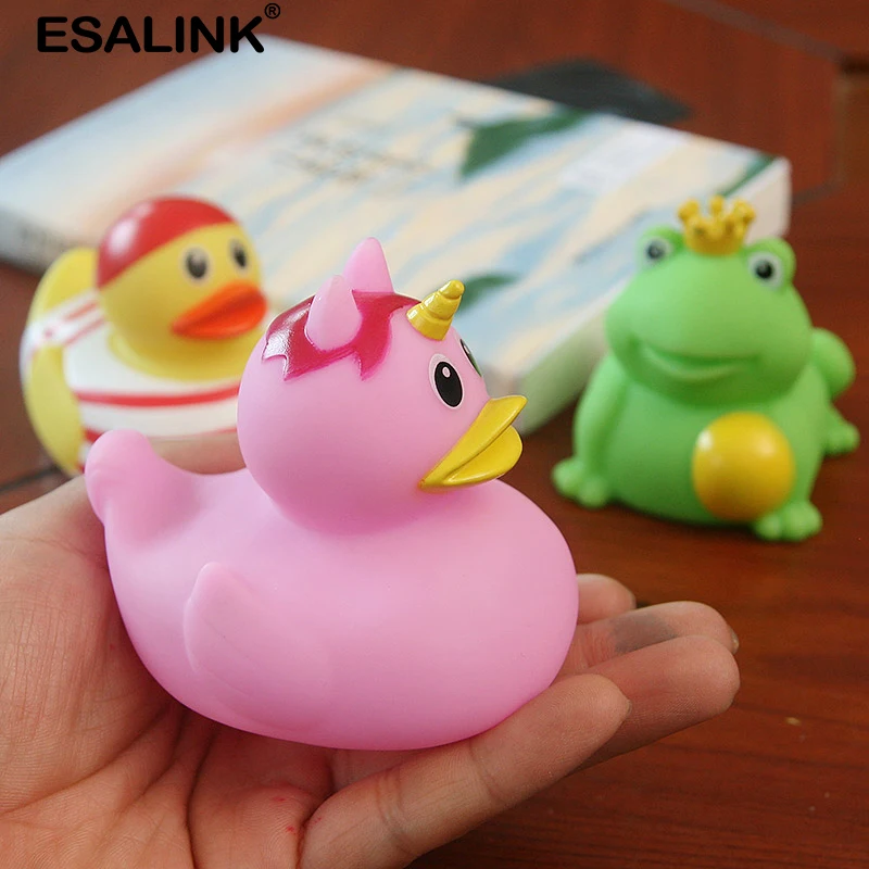 ESALINK 3 шт. 8 см детская плавающая резиновая игрушка утка Милая лягушка матрос