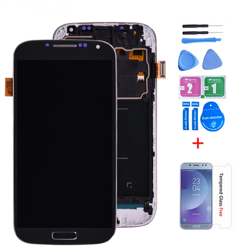 Для Samsung Galaxy S4 i9505 i9500 i337 ЖК дисплей и сенсорный экран дигитайзер в сборе с рамкой