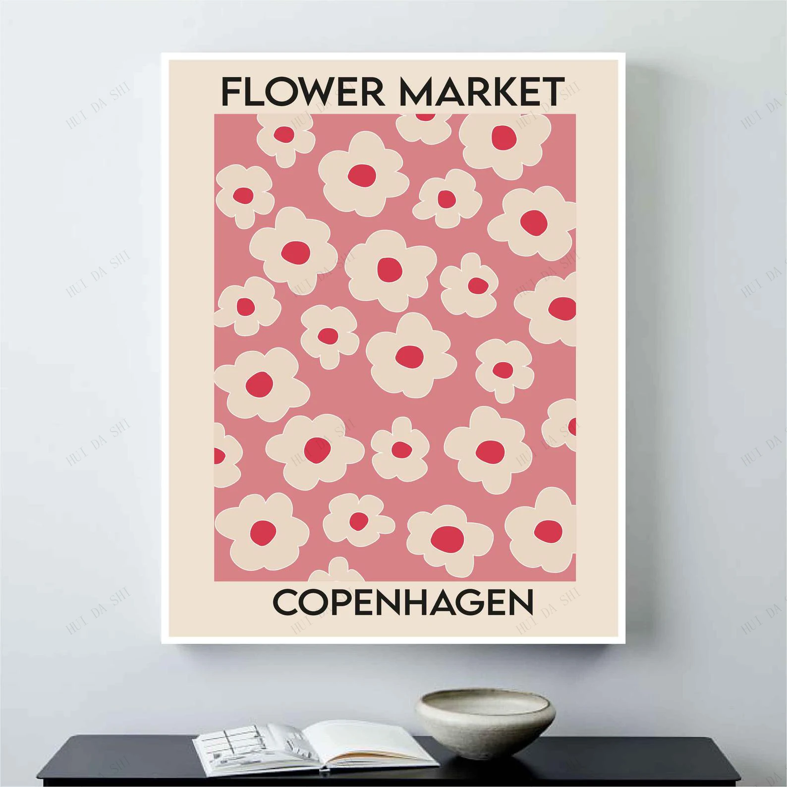 Плакат на цветочном рынке цветочный подарок плакат Копенгагенский рынок
