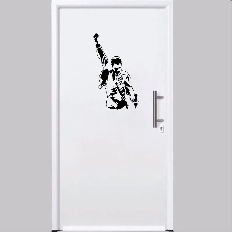 Yoja 14,7*25 см Фредди Меркури Queen рок Классические Дверные ручки наклейка для стены декора D1-0036