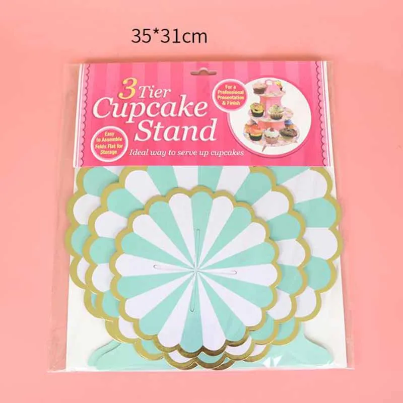 3 яруса подставка для кексов новейшая картонная торта слоя сделай сам Подарочные