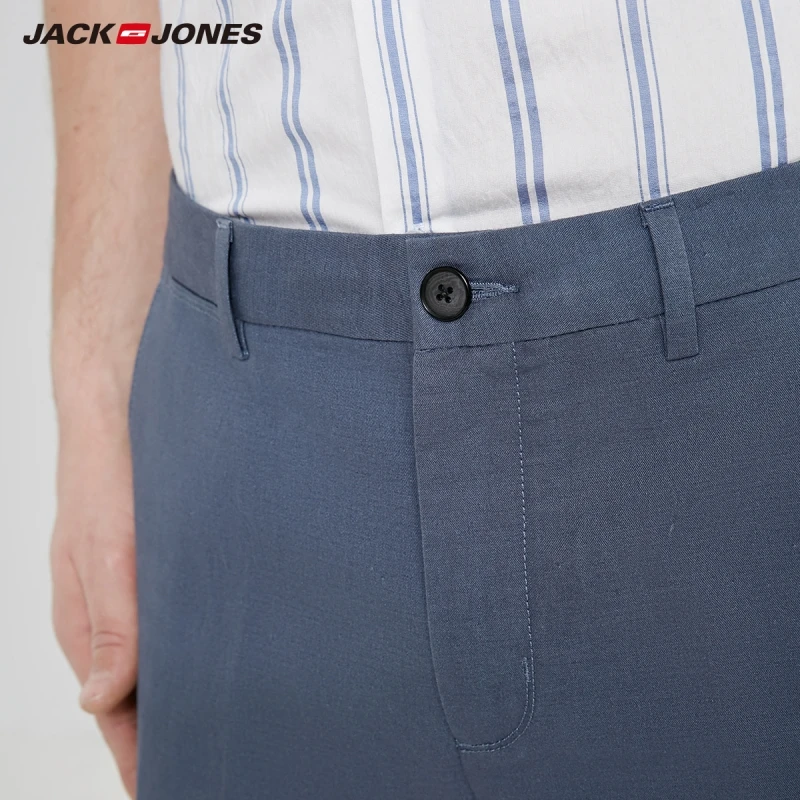 JackJones мужские облегающие льняные зауженные укороченные брюки с узкими штанинами