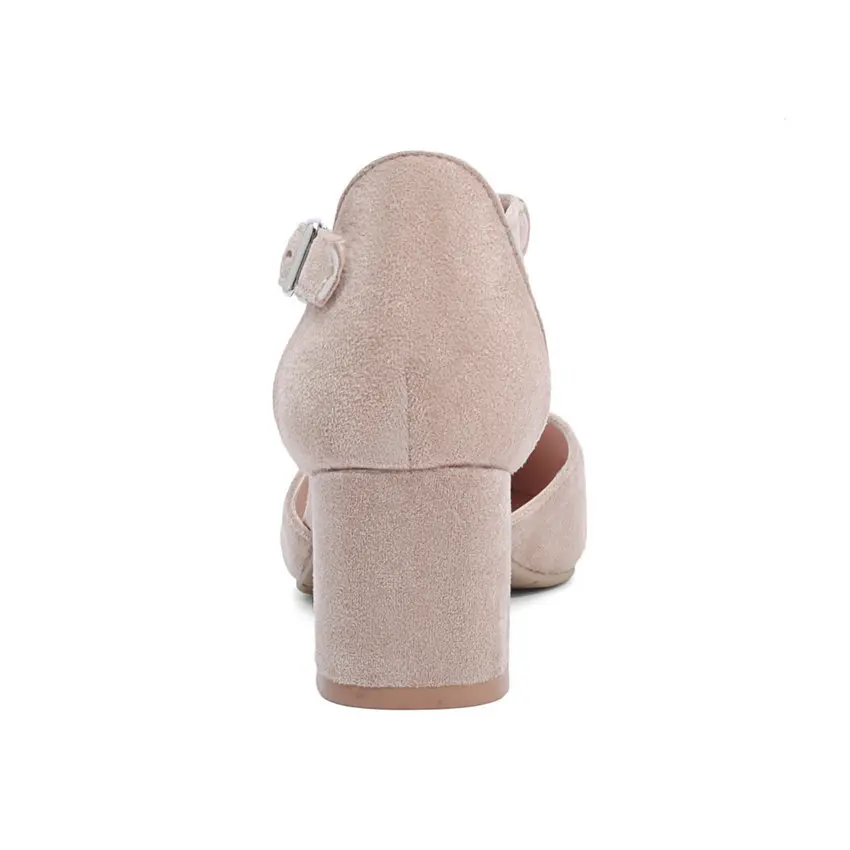 Женские босоножки с пряжкой и острым носком QUTAA черные повседневные туфли из