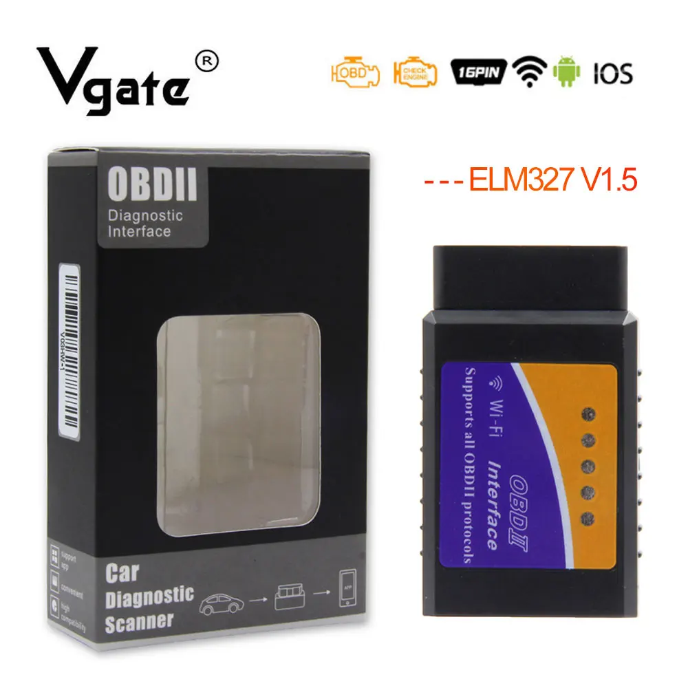 Автомобильный диагностический сканер ELM327 V1.5 Wi Fi OBD OBD2 для Ios/Android/ПК elm 327