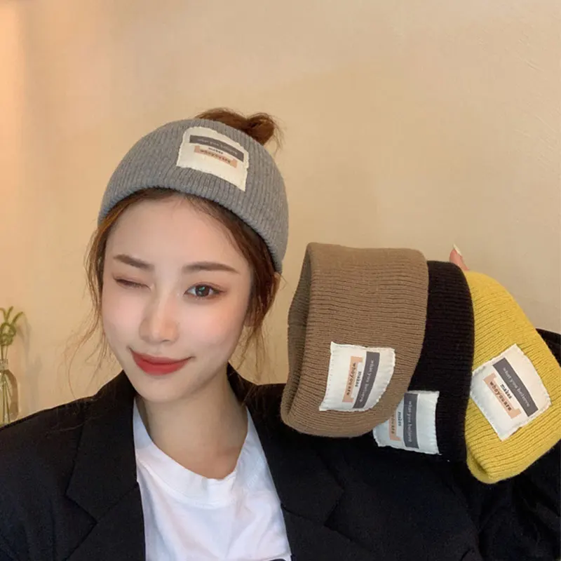 

Wide-edge Headbands Ladies Knitted Wool Headband Yoga Bandanas Hair Accessories Threads Letter Headband Sports Turban Headwrap