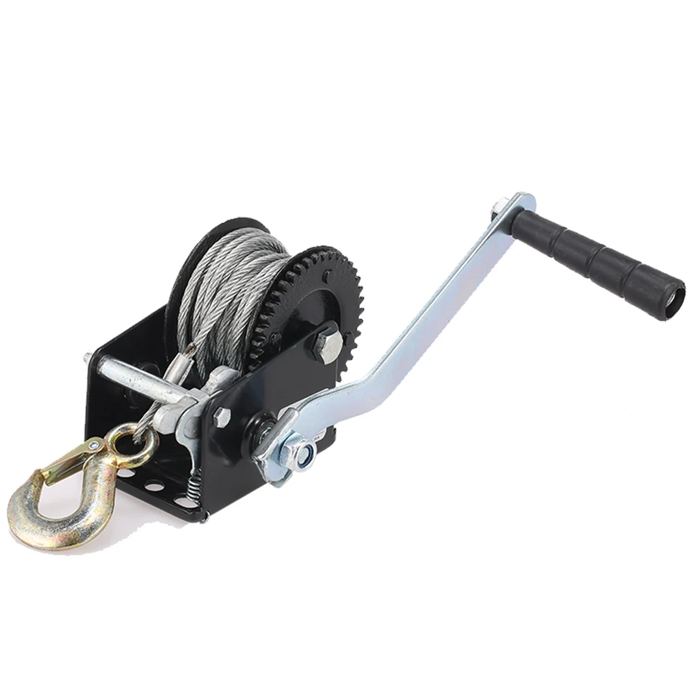 Тяжелая ручная лебедка KC600 lbs шестеренчатая с 10 м стальной проволокой Для