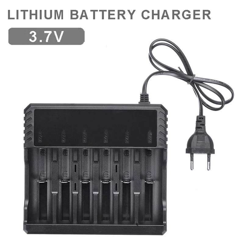 6 слотовое зарядное устройство умное быстрое ing 3 7 V 18650 26650 для литий ионных