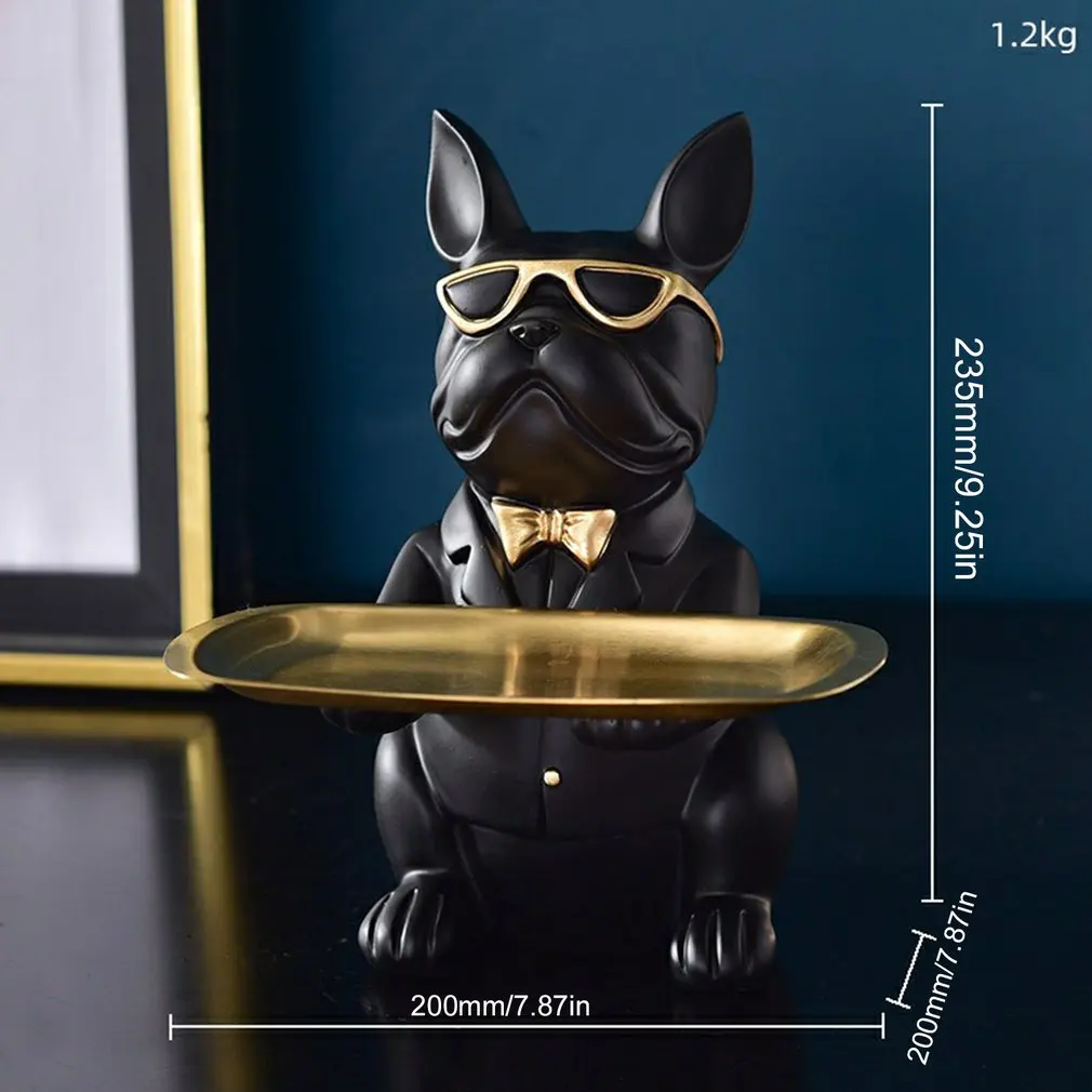 

Cool Bulldog,Statue,Table Decoration,Fashion Sculpture,Home Room Decor,Multifunction,Desk Storage,Figurine Miniature,Coin Bank