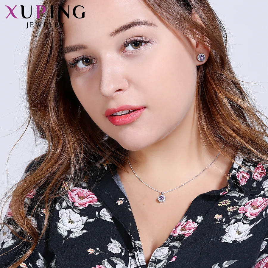 Xuping новые ювелирные изделия серьги ожерелье набор кристаллов от Swarovski Европейский Стиль Вечерние юбилей подарок для женщин S179.2-60114