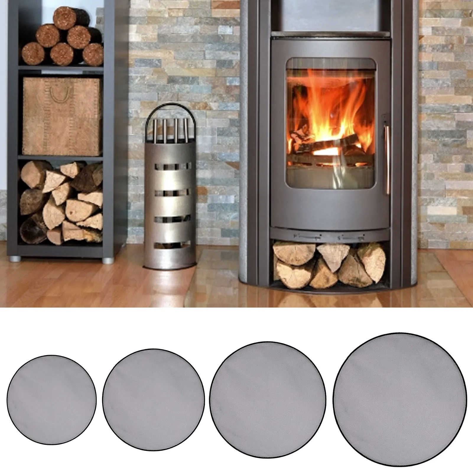 

Fire Pit Mat 3 Layer Thickened Fireproof Grill Mat Round 24/32/36/40inch For Home Outdoor Patio Wood Burning Stove Picnic BBQ