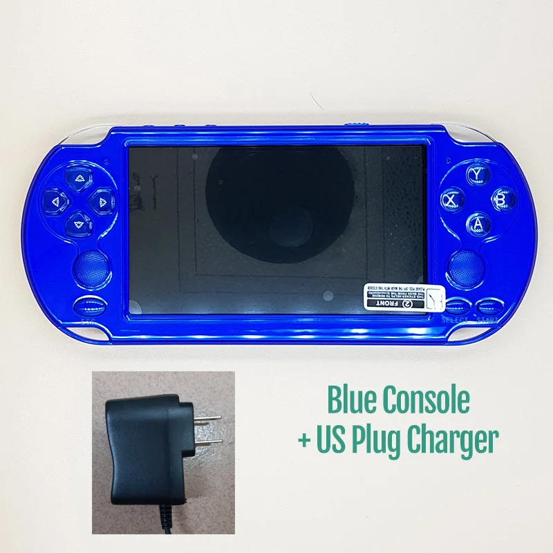 Blue With US Plug Новая видеоигровая консоль 5,1 дюймов 8 Гб встроенные 10000 Ретро игры для psp поддержка TF расширение портативный игровой плеер - Цвет: Blue With US Plug