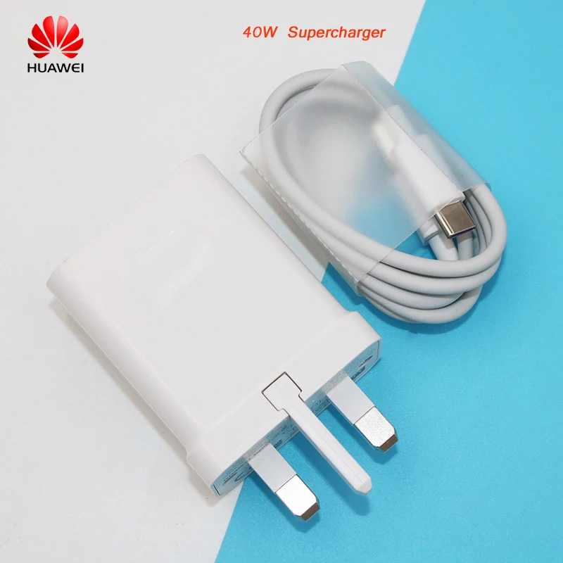 Зарядное устройство Huawei P40 USB 40 Вт 5 А кабель Type-C для P30 P20 Pro Mate 30 20 pro Honor 50 V40 X10 |