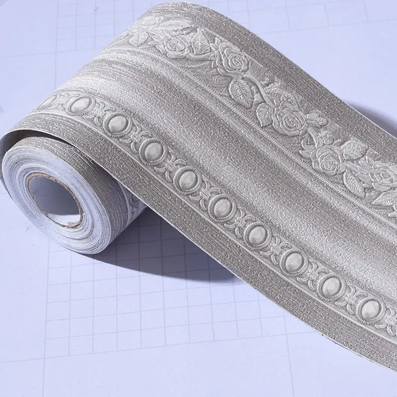 Waist Line Decoration Self-adhesive Waterproof 3d Stereo 5 Meters Long Kitchen Bathroom Tile Border Wall Corner Line Sticker