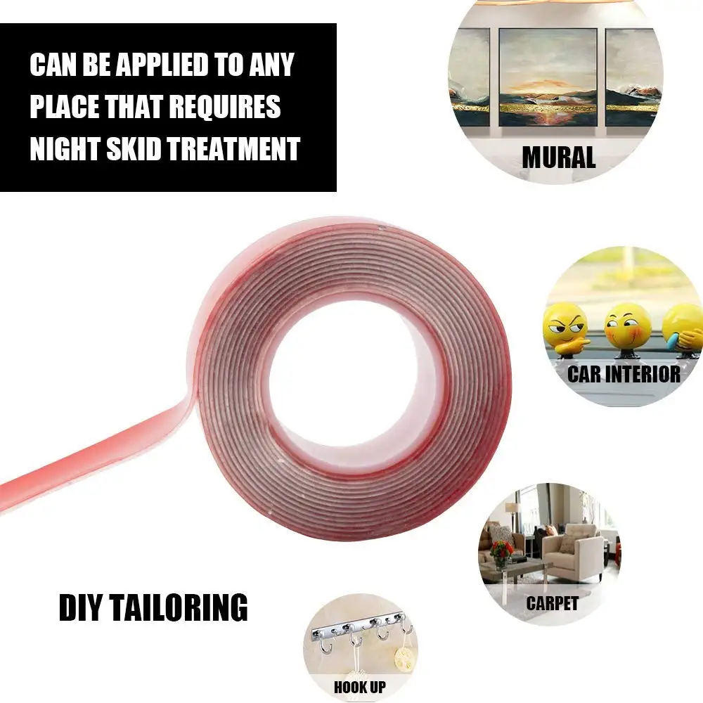 Двусторонняя клейкая лента 3 м прочная двусторонняя прозрачная сверхвязкая