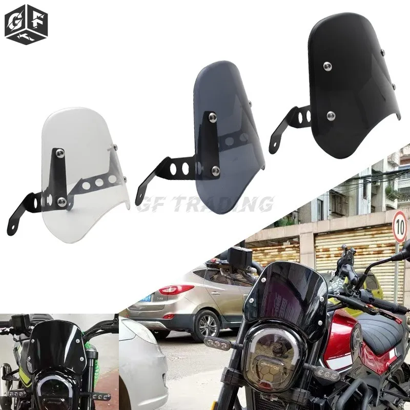 

Cafe Racer Motorcycle Front Headlight ABS Windshield Fairing Windscreen Wind Deflector for Benelli Leoncino 250 Windscreen