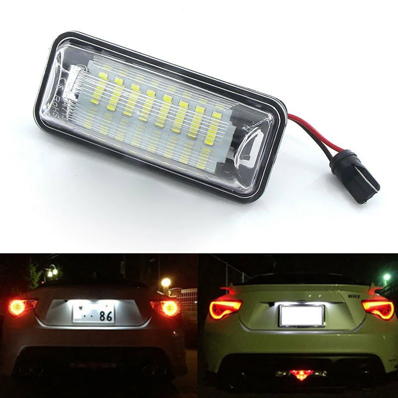 2X LED Number License Plate Light For Toyota FT-86 GT86 Subaru BRZ WRX Forester