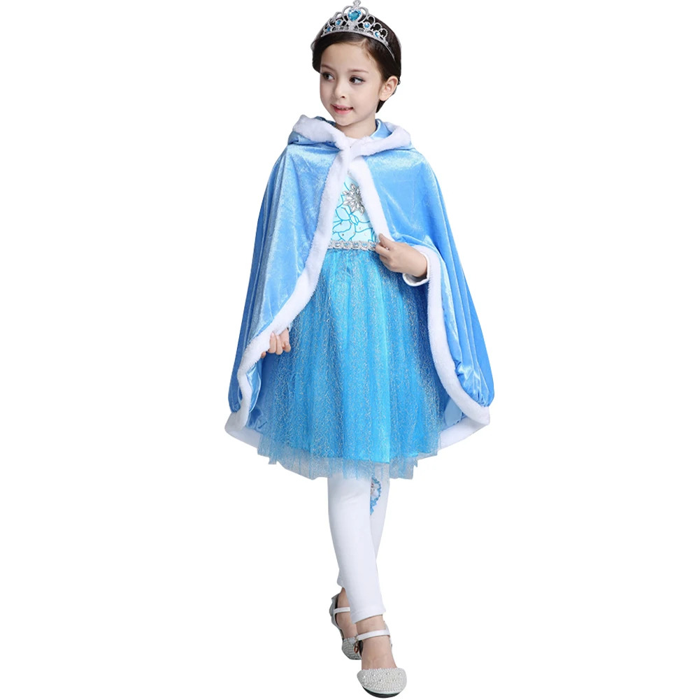 Рождественский костюм наряд праздничная фея Осень-зима нарядная детская накидка